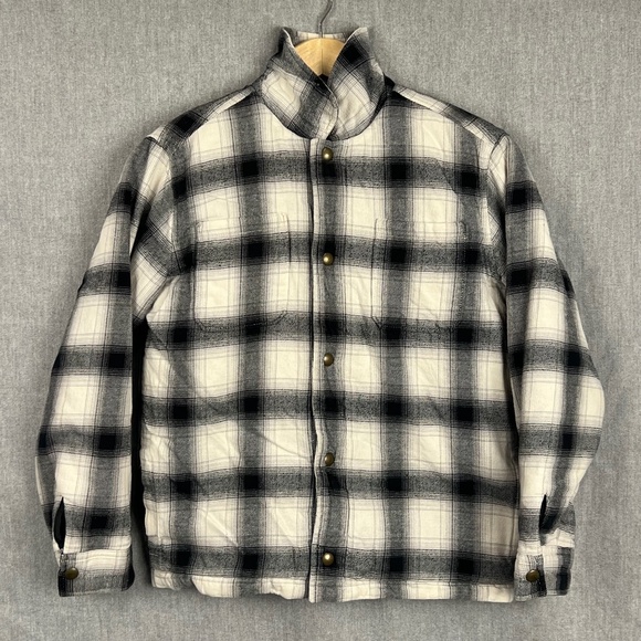 Old Navy Kids’ Fleece Lined Snap Front Plaid Jacket XL (14-16) Unisex Grunge 90s - Picture 1 of 10
